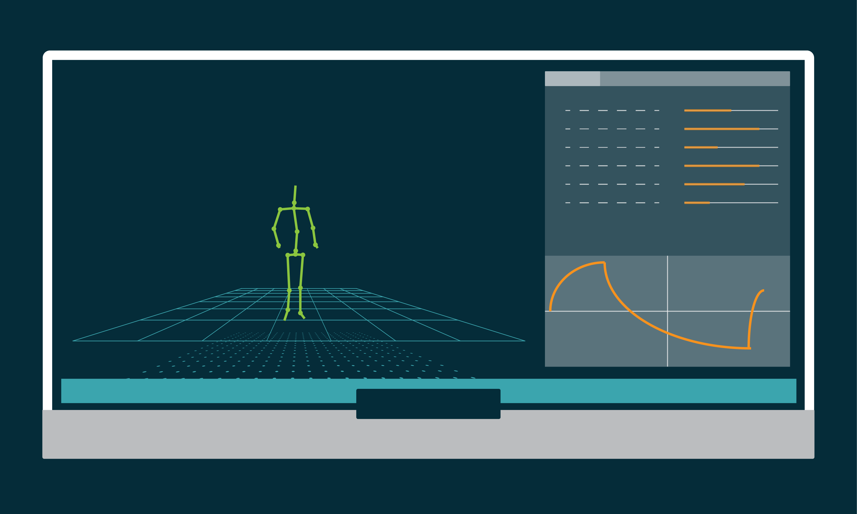 Abstract graphic of 3D animation studio